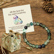 Buddha Stones "All the Best for Love and Harmony" Stone Quartz Bracelet Includes Gift Message Card - 8mm - Fluorite - Deluxe Gift Bag (+$12.59) - image 74