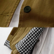 Buddha Stones Commute Patchwork Design Cotton Women's Jacket With Pockets - image 2
