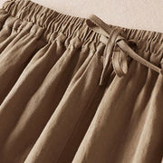 Buddha Stones Summer Small Flower Embroidery  Harem Pants With Pockets - image 5