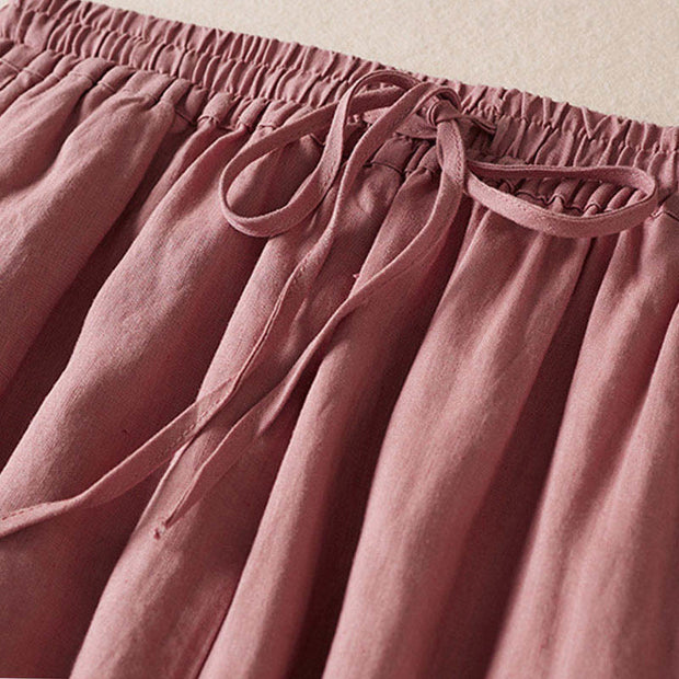Buddha Stones Summer Small Flower Embroidery  Harem Pants With Pockets - image 12