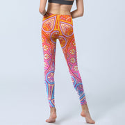 Buddha Stones Colorful Mandala Pattern Gym Leggings Women's Yoga Pants - image 6