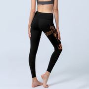 Buddha Stones Lotus Spiral Shape Gym Leggings Women's Yoga Pants - image 3