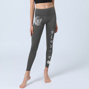 Buddha Stones Mandala Floral Leaf Pattern Gym Leggings Women's Yoga Pants - image 5