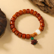 Buddha Stones Bone Beads Lotus Peace Buckle Design Enlightenment Bracelet - Bone Beads & Lotus pod(Wrist Circumference: 15cm-16cm) - image 7