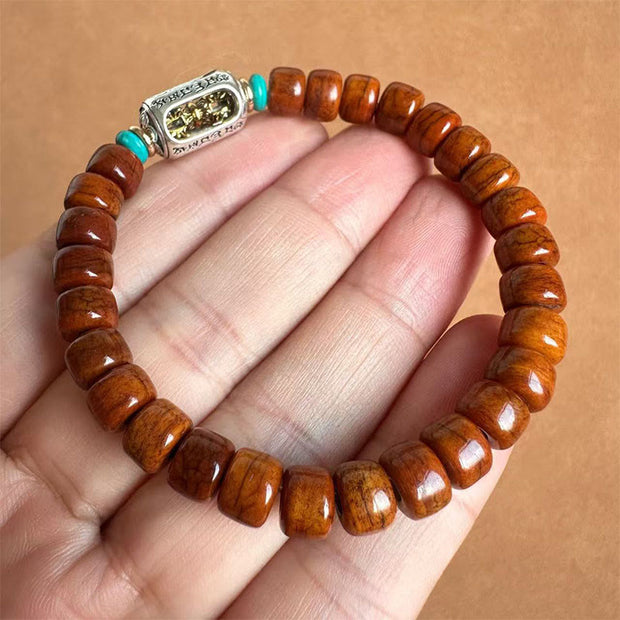 Buddha Stones Bone Beads Vajra Three-eyed Dzi Bead Luck Bracelet - image 5