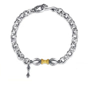 Buddha Stones Retro Om Mani Padme Hum Vajra Copper Calm Bracelet - 22cm - image 1