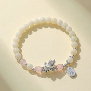 Buddha Stones 999 Sterling Silver Year of the Horse Natural Black Obsidian  Bodhi Seed Strength Bracelet - image 9