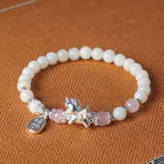 Buddha Stones 999 Sterling Silver Year of the Horse Natural Black Obsidian  Bodhi Seed Strength Bracelet - image 12