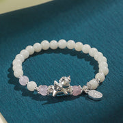 Buddha Stones 999 Sterling Silver Year of the Horse Natural Black Obsidian  Bodhi Seed Strength Bracelet - image 10