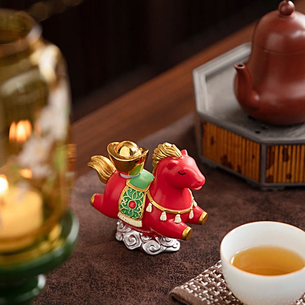 Buddha Stones Chinese Zodiac Horse Charm Fu Character Prosperity Home Decoration - image 13