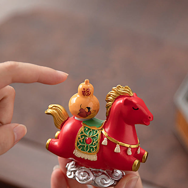 Buddha Stones Chinese Zodiac Horse Charm Fu Character Prosperity Home Decoration - image 17