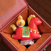 Buddha Stones Chinese Zodiac Horse Charm Fu Character Prosperity Home Decoration - image 16