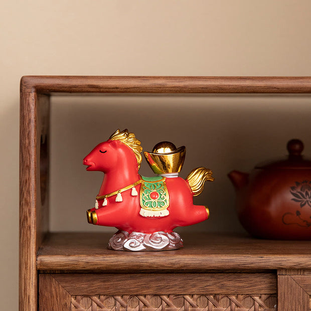 Buddha Stones Chinese Zodiac Horse Charm Fu Character Prosperity Home Decoration - image 12