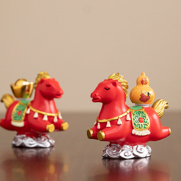 Buddha Stones Chinese Zodiac Horse Charm Fu Character Prosperity Home Decoration - image 23