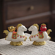 Buddha Stones Chinese Zodiac Horse Charm Fu Character Prosperity Home Decoration - image 7