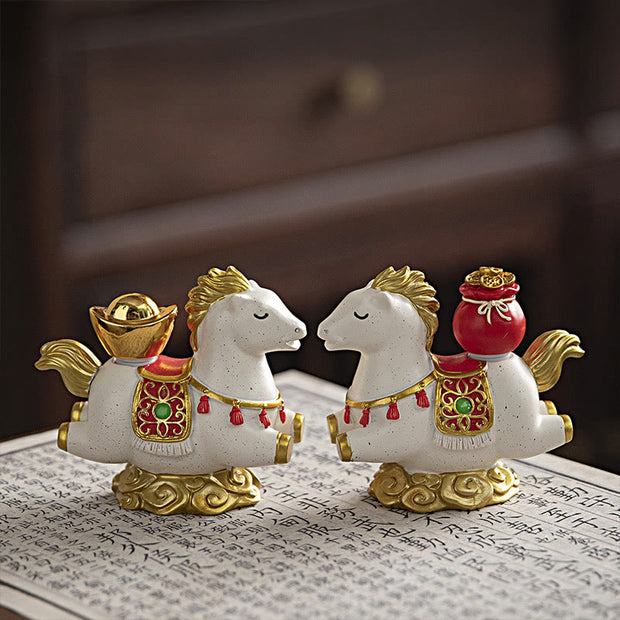 Buddha Stones Chinese Zodiac Horse Charm Fu Character Prosperity Home Decoration - image 7