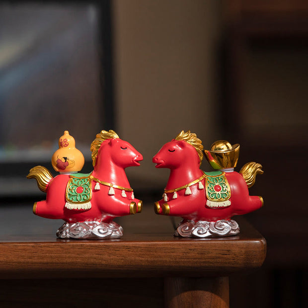 Buddha Stones Chinese Zodiac Horse Charm Fu Character Prosperity Home Decoration - image 22