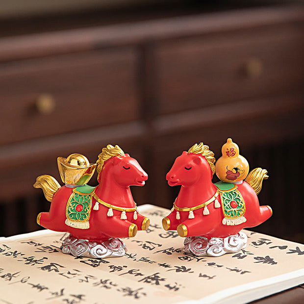 Buddha Stones Chinese Zodiac Horse Charm Fu Character Prosperity Home Decoration - image 24
