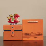 Buddha Stones Chinese Zodiac Horse Charm Fu Character Prosperity Home Decoration - Red Horse With Sycee - image 9