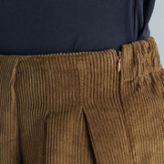 Buddha Stones Women's Plain Side Zipper Design Wide Leg Corduroy 7-8 Length Pants With Pockets - image 7