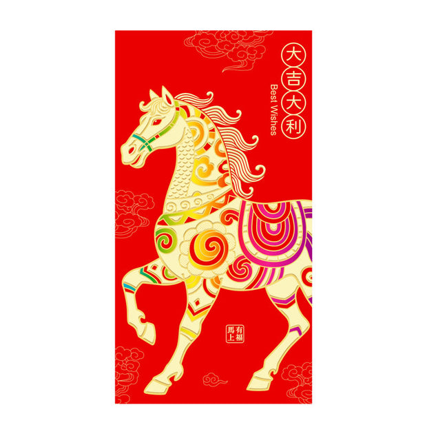 Buddha Stones 6Pcs Chinese Red Envelope Year of the Horse Lucky Money Envelopes 2026 New Year - image 12