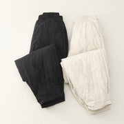 Buddha Stones Winter Solid Color Thermal Thickened Women's Cotton Pants With Pockets - image 12