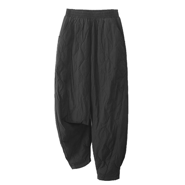 Buddha Stones Winter Solid Color Thermal Thickened Women's Cotton Pants With Pockets - image 11