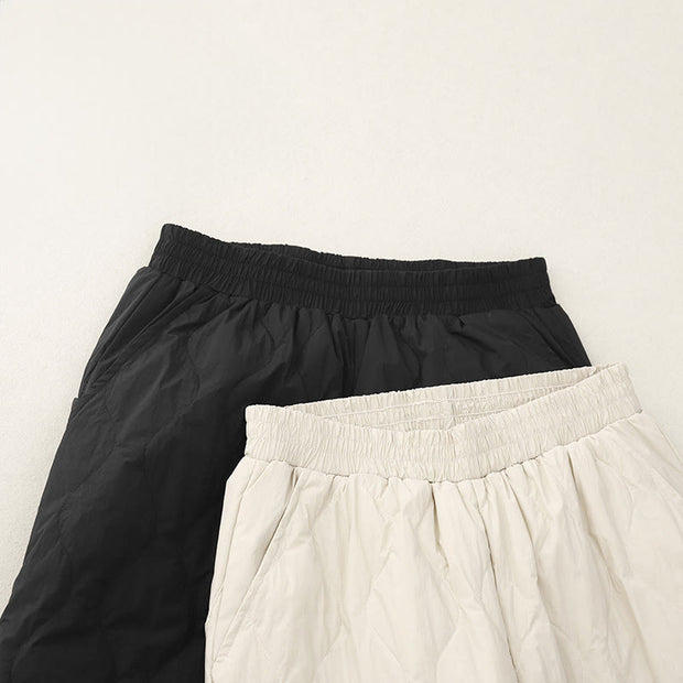 Buddha Stones Winter Solid Color Thermal Thickened Women's Cotton Pants With Pockets - image 13