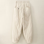 Buddha Stones Winter Solid Color Thermal Thickened Women's Cotton Pants With Pockets - image 1