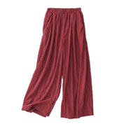 Buddha Stones Fall Dots Pattern High Waist Design Women's Wide Leg Pants With Pockets - image 13
