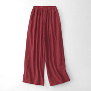 Buddha Stones Fall Dots Pattern High Waist Design Women's Wide Leg Pants With Pockets - image 1