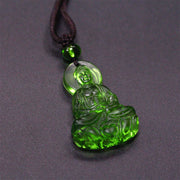 FREE Today: Compassion and Serenity Liuli Crystal Medicine Buddha Necklace Pendant - Medicine Buddha-Green - image 0