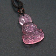 FREE Today: Compassion and Serenity Liuli Crystal Medicine Buddha Necklace Pendant - Medicine Buddha-Pink - image 7
