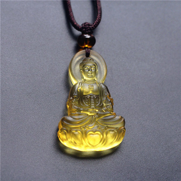 FREE Today: Compassion and Serenity Liuli Crystal Medicine Buddha Necklace Pendant - image 4