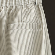 Buddha Stones Women's Winter Plain Corduroy Cotton High Waist Fleece-Lined Harem Pants With Pockets - image 5