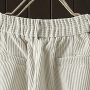 Buddha Stones Women's Winter Plain Corduroy Cotton High Waist Fleece-Lined Harem Pants With Pockets - image 2