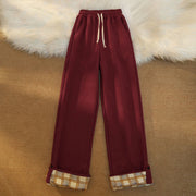 Buddha Stones Women's Patchwork Cotton Corduroy Fleece-Lined Wide Leg Pants With Pockets - image 27