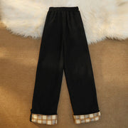 Buddha Stones Women's Patchwork Cotton Corduroy Fleece-Lined Wide Leg Pants With Pockets - image 4