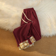 Buddha Stones Women's Patchwork Cotton Corduroy Fleece-Lined Wide Leg Pants With Pockets - image 29