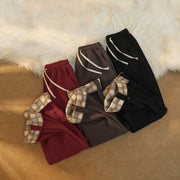 Buddha Stones Women's Patchwork Cotton Corduroy Fleece-Lined Wide Leg Pants With Pockets - image 39
