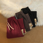 Buddha Stones Women's Patchwork Cotton Corduroy Fleece-Lined Wide Leg Pants With Pockets - image 40