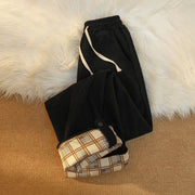 Buddha Stones Women's Patchwork Cotton Corduroy Fleece-Lined Wide Leg Pants With Pockets - image 15