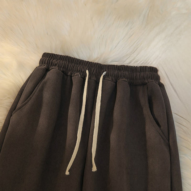 Buddha Stones Women's Patchwork Cotton Corduroy Fleece-Lined Wide Leg Pants With Pockets - image 19