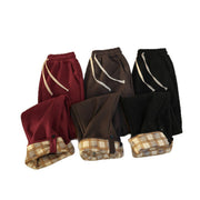 Buddha Stones Women's Patchwork Cotton Corduroy Fleece-Lined Wide Leg Pants With Pockets - image 43