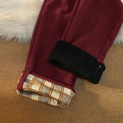 Buddha Stones Women's Patchwork Cotton Corduroy Fleece-Lined Wide Leg Pants With Pockets - image 35