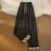 Buddha Stones Women's Patchwork Cotton Corduroy Fleece-Lined Wide Leg Pants With Pockets - SaddleBrown - US18，UK/AU22，EU50 (6XL) - image 13