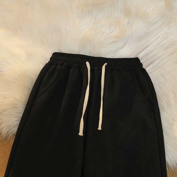Buddha Stones Women's Patchwork Cotton Corduroy Fleece-Lined Wide Leg Pants With Pockets - image 7