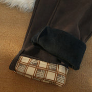 Buddha Stones Women's Patchwork Cotton Corduroy Fleece-Lined Wide Leg Pants With Pockets - image 23