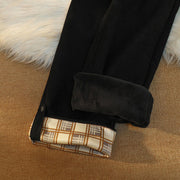 Buddha Stones Women's Patchwork Cotton Corduroy Fleece-Lined Wide Leg Pants With Pockets - image 11