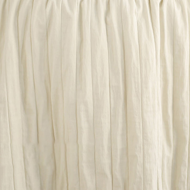 Buddha Stones Plain Pleats Design Elastic Waist Women's Thermal Cotton Skirt With Pockets - image 17